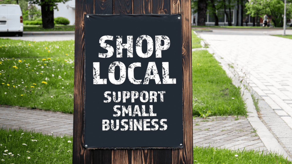 Go local 3 close Support local small businesses for a thriving economy.